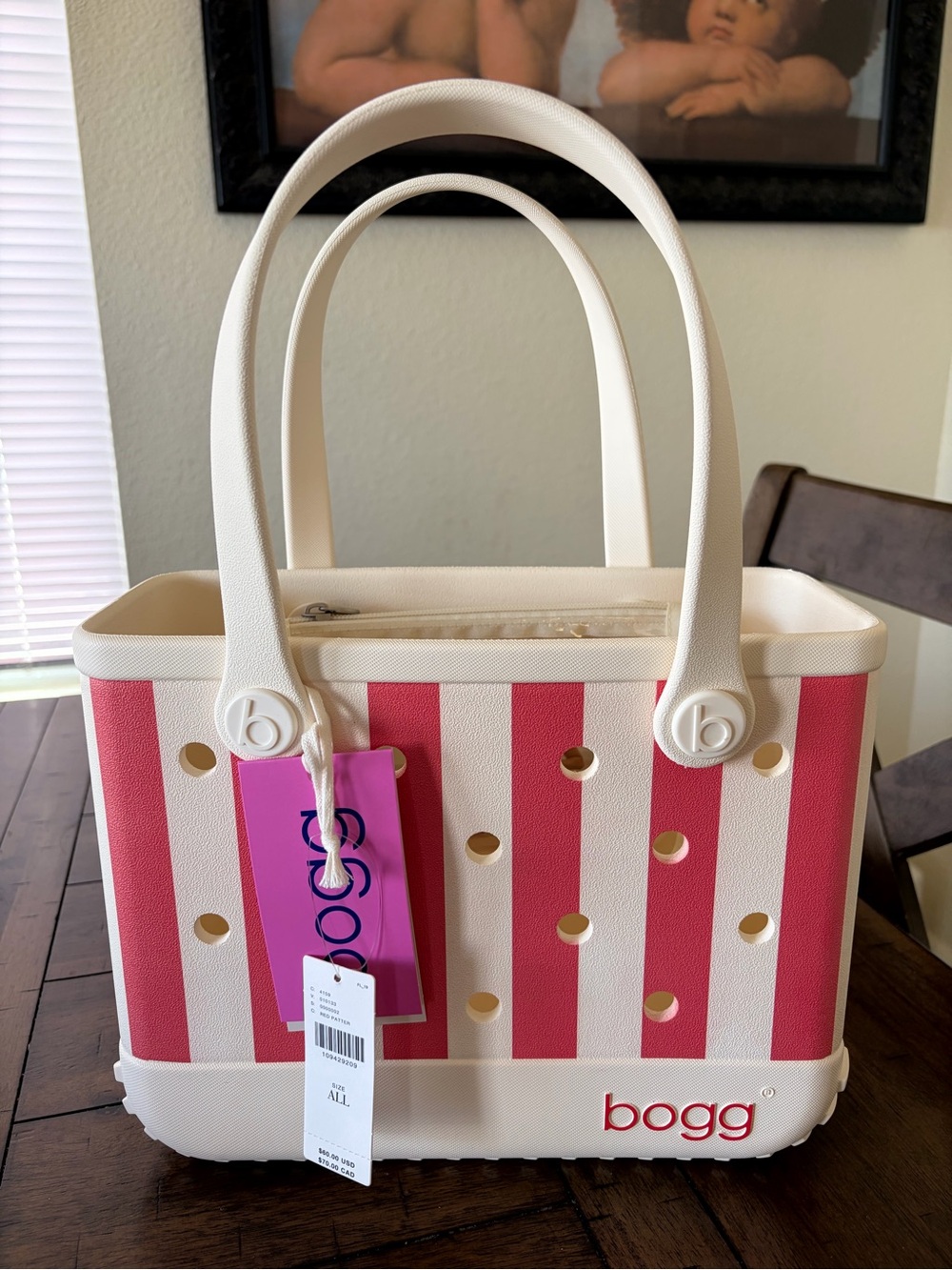 The Bitty Bogg Bag Capri Coral Stripe